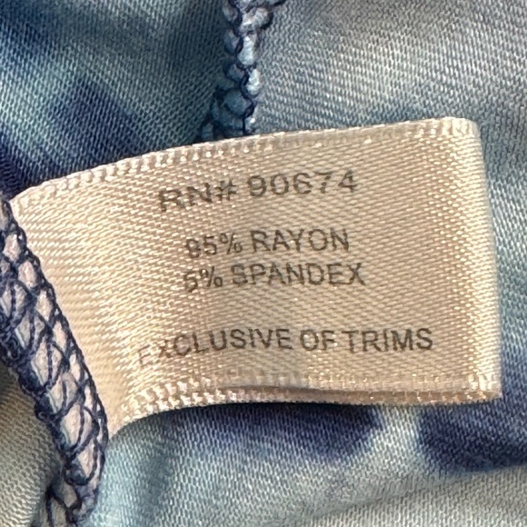 Boston proper Blue Tie-Dye Asymmetrical Strapless Dress - Picture 6 of 7